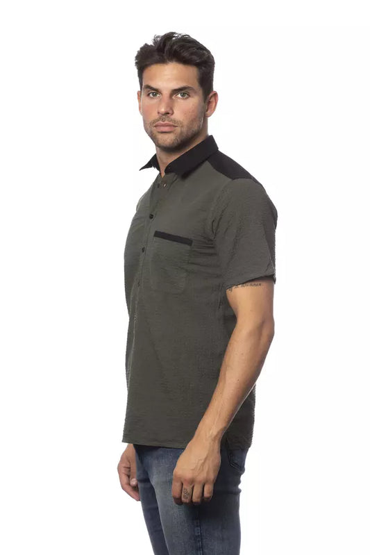 Verri Army Cotton Men Shirt $208.00 Verri Luzworld