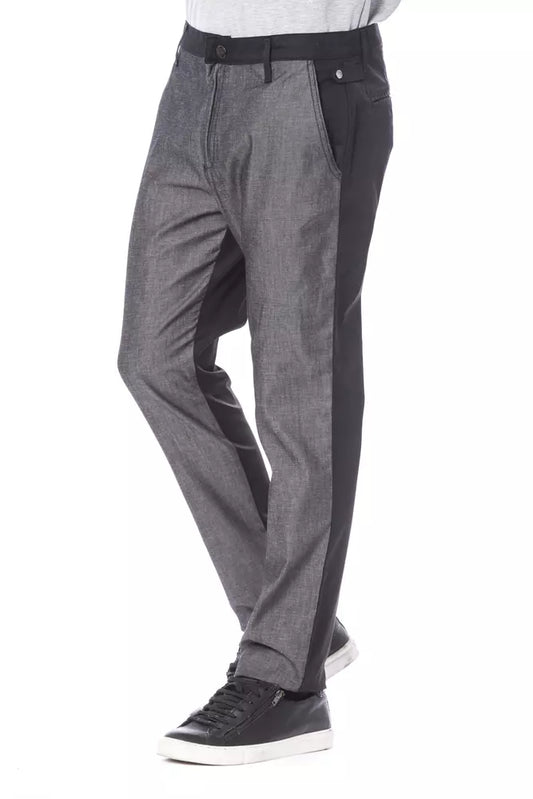 Verri Black Cotton Men Pant $486.00 Verri Luzworld
