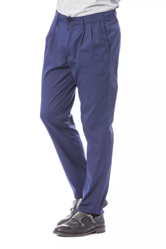 Verri Blue Cotton Men's Chino Pant $486.00 Verri Luzworld