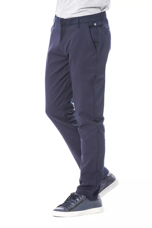 Verri Blue Polyester Men Pant $486.00 Verri Luzworld