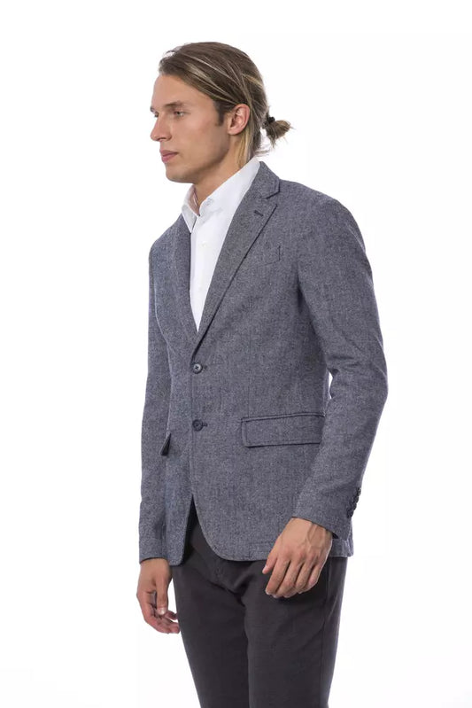 Verri Elegant Blue Single Breasted Blazer $900.00 Verri Luzworld