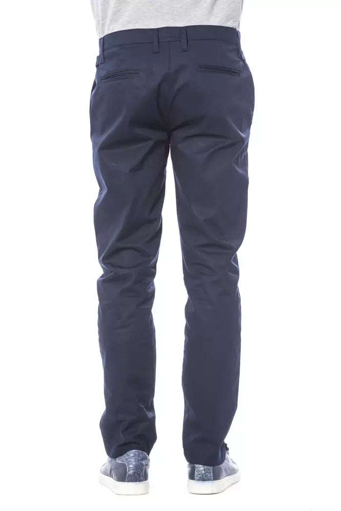Verri Blue Polyester Men Pant $486.00 Verri Luzworld