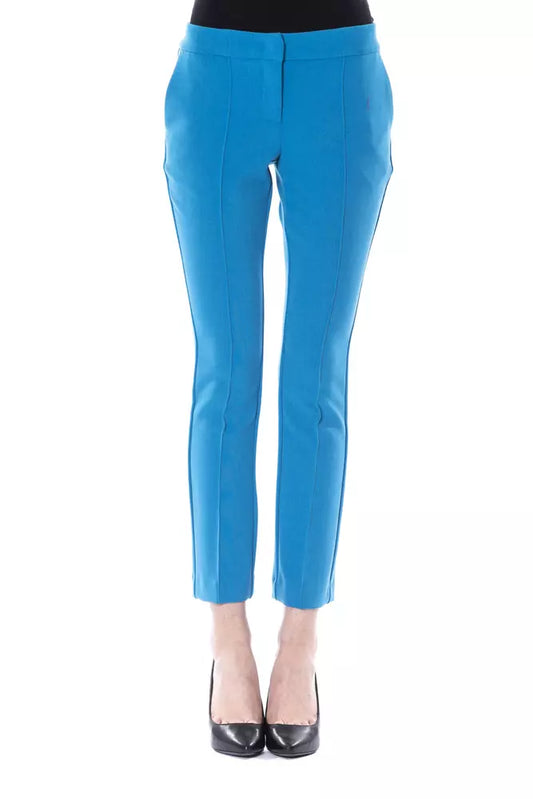 BYBLOS Light Blue Polyester Women Pants $589.00 BYBLOS Luzworld