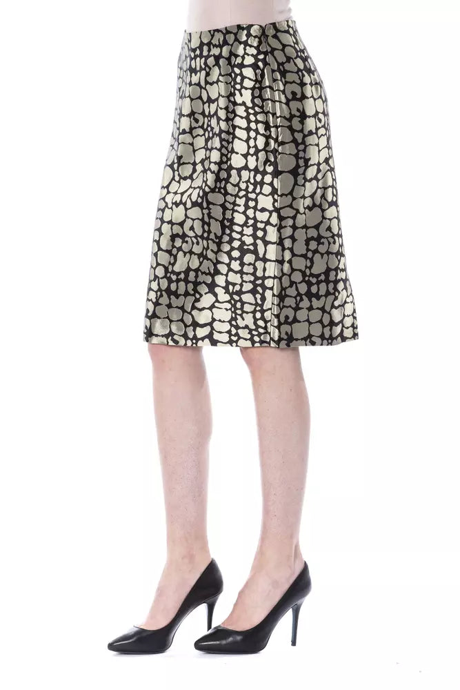 BYBLOS Gold Viscose Women Skirt $809.00 BYBLOS Luzworld