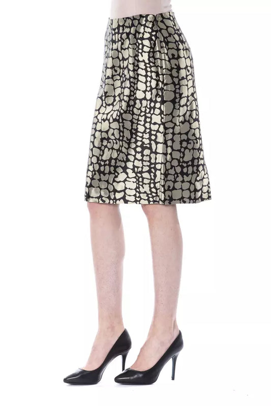 BYBLOS Gold Viscose Women Skirt $809.00 BYBLOS Luzworld