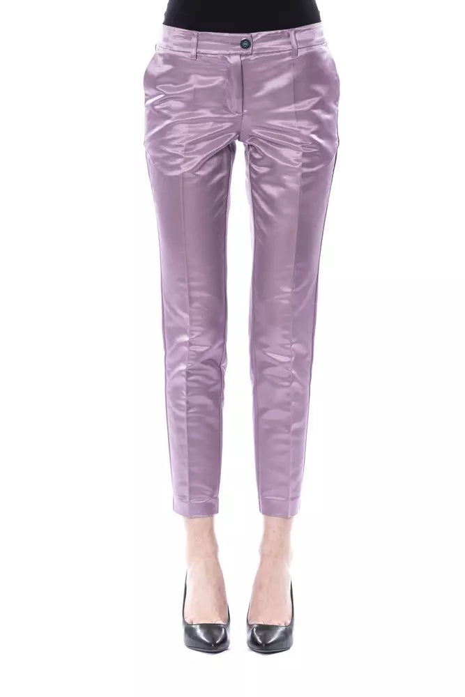 BYBLOS Purple Cotton Women's Pant $513.00 BYBLOS Luzworld