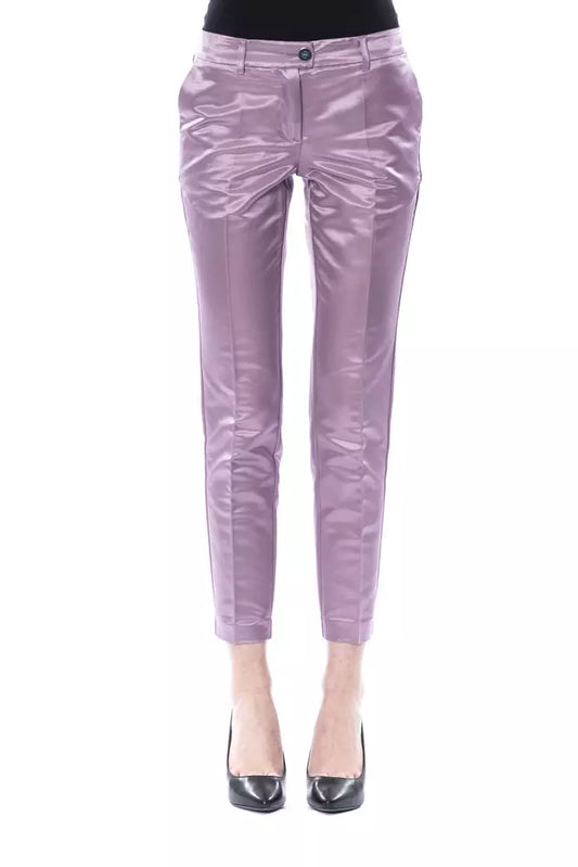 BYBLOS Purple Cotton Women's Pant $513.00 BYBLOS Luzworld
