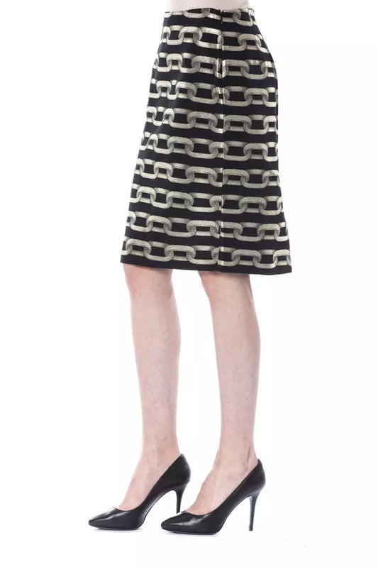 BYBLOS Black Viscose Women Skirt $838.00 BYBLOS Luzworld