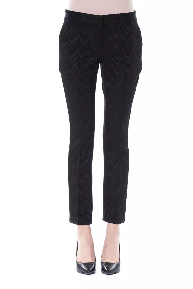 BYBLOS Black Marabou Women's Pants $661.00 BYBLOS Luzworld