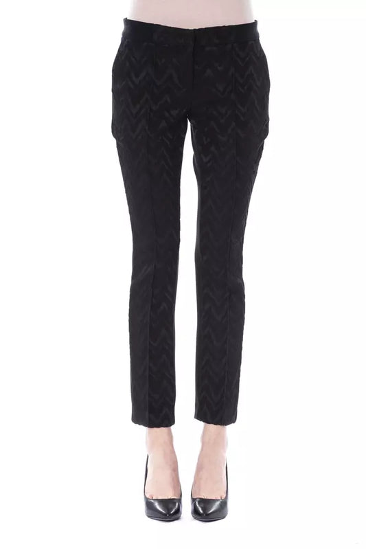 BYBLOS Black Marabou Women's Pants $661.00 BYBLOS Luzworld