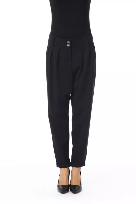 BYBLOS Black Polyester Women Pants $516.00 BYBLOS Luzworld