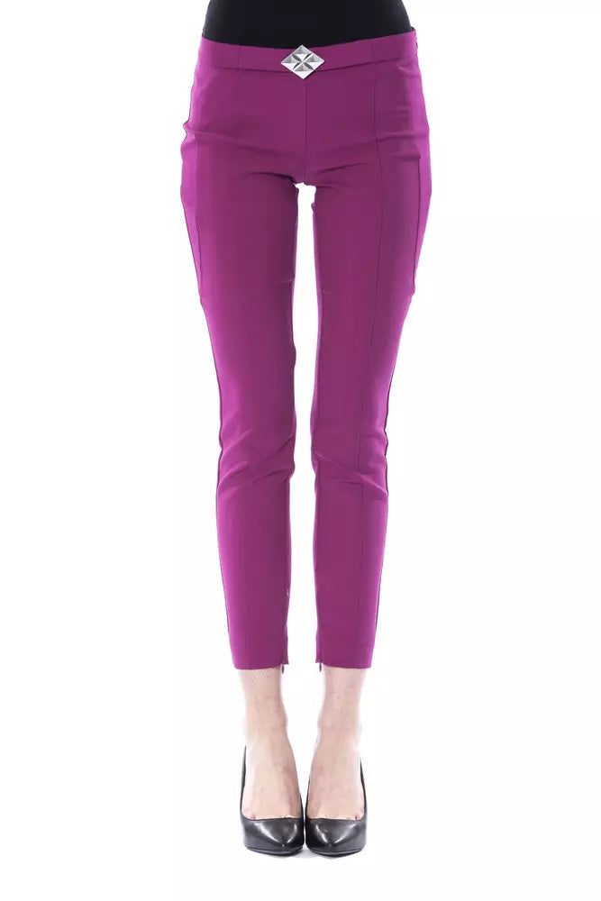 BYBLOS Purple Polyester Women Pants $628.00 BYBLOS Luzworld