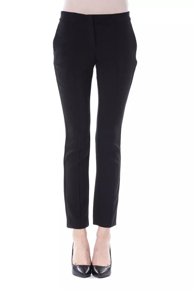 BYBLOS Black Polyester Women Pants $589.00 BYBLOS Luzworld