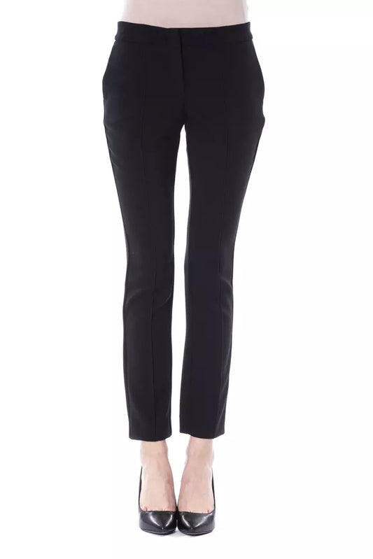 BYBLOS Black Polyester Women Pants $589.00 BYBLOS Luzworld