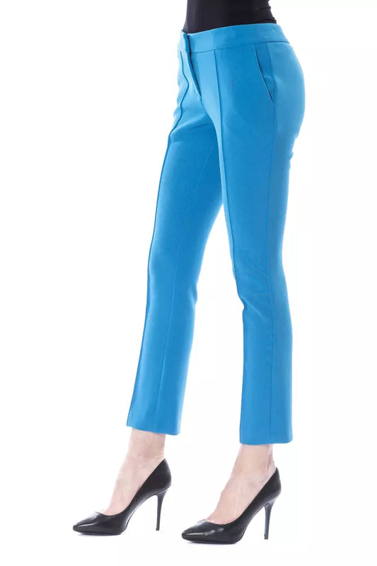BYBLOS Light Blue Polyester Women Pants $589.00 BYBLOS Luzworld