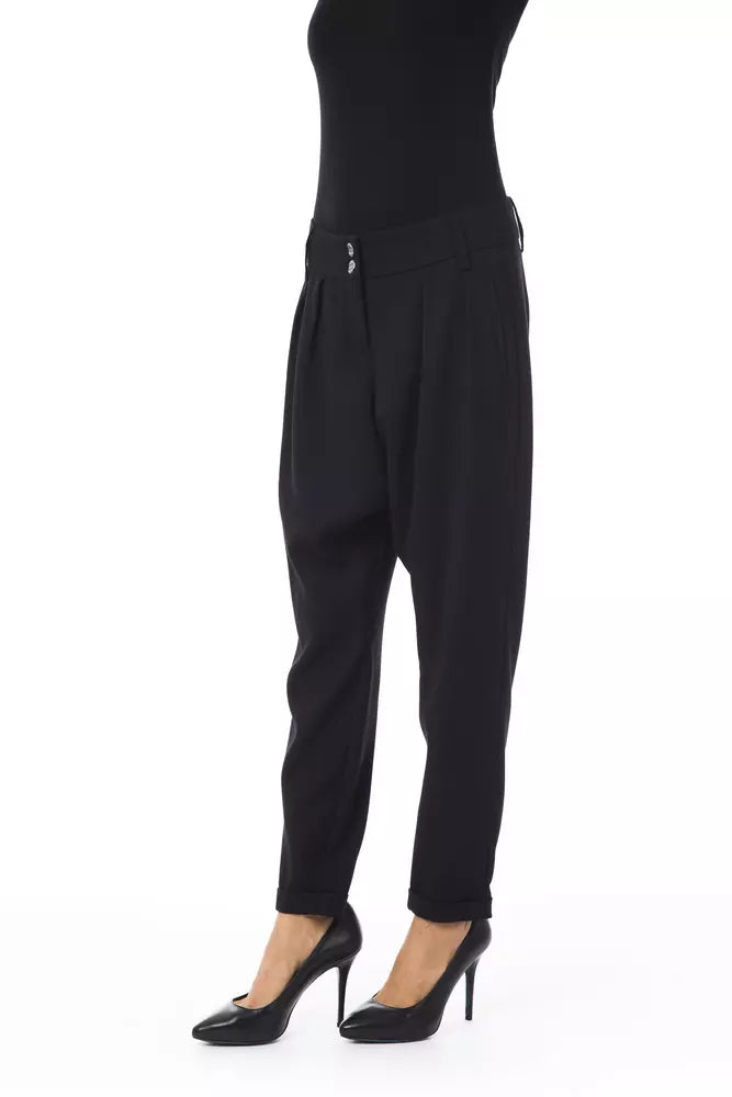 BYBLOS Black Polyester Women Pants $516.00 BYBLOS Luzworld