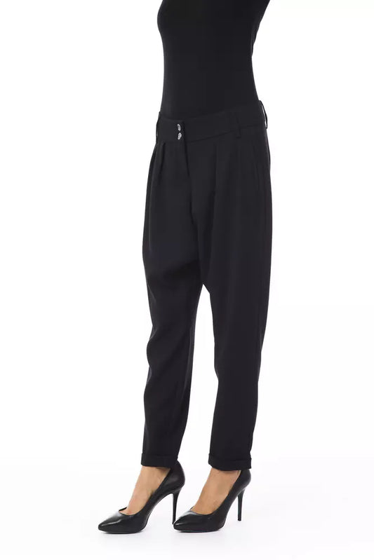 BYBLOS Black Polyester Women Pants $516.00 BYBLOS Luzworld