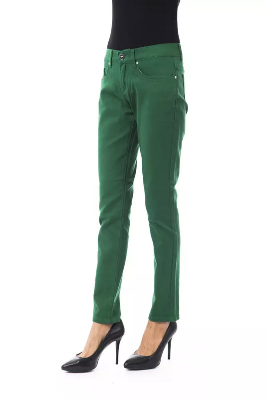 BYBLOS Green Cotton Women Pants $231.00 BYBLOS Luzworld
