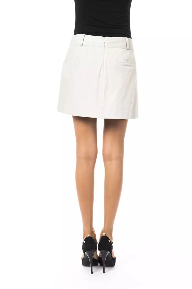 BYBLOS Gray Cotton Women Skirt $572.00 BYBLOS Luzworld