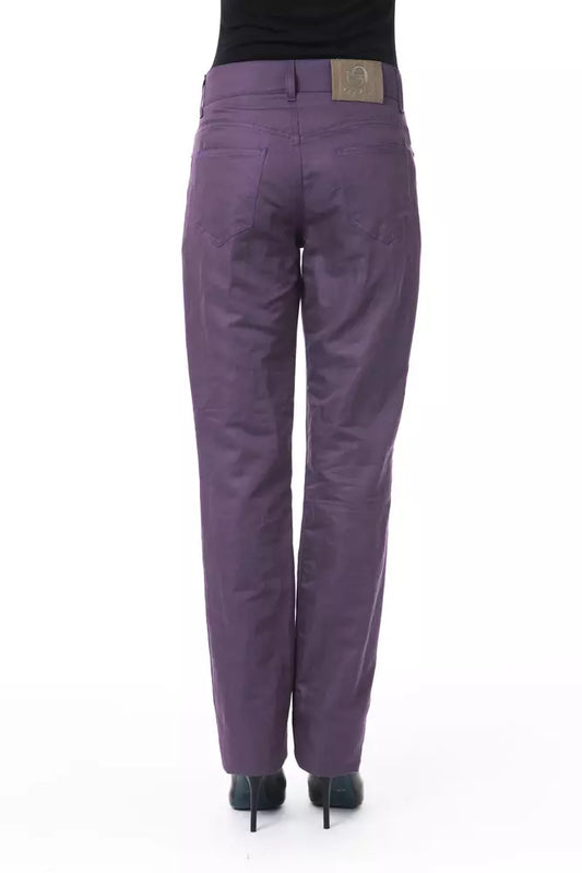 BYBLOS Purple Cotton Women's Pants $610.00 BYBLOS Luzworld
