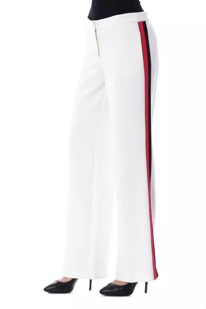 BYBLOS White Polyester Women Pant $809.00 BYBLOS Luzworld