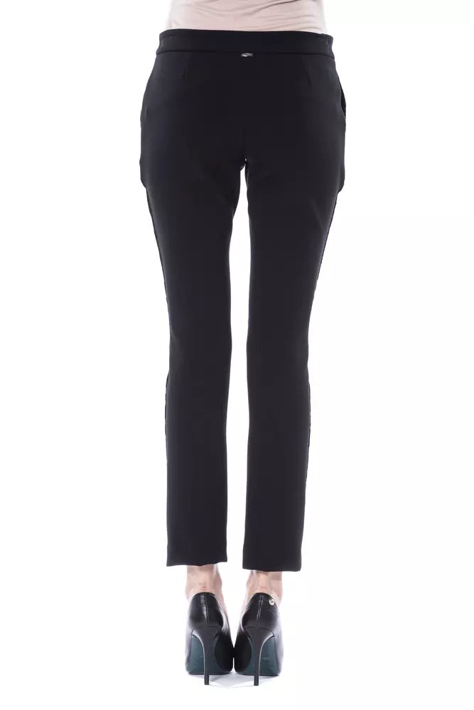 BYBLOS Black Marabou Women's Pants $661.00 BYBLOS Luzworld
