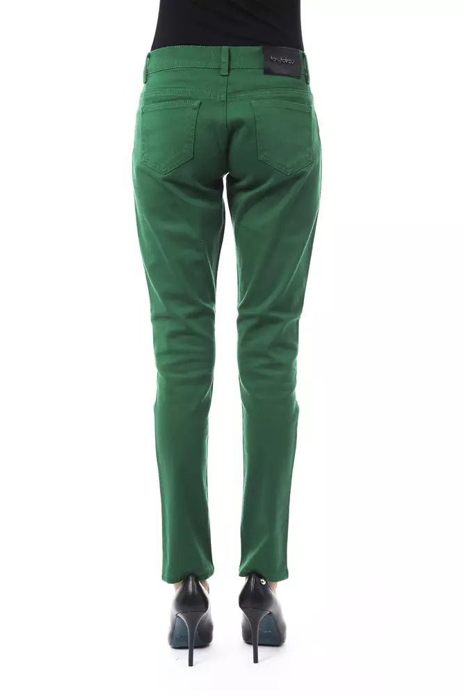 BYBLOS Green Cotton Women Pants $231.00 BYBLOS Luzworld