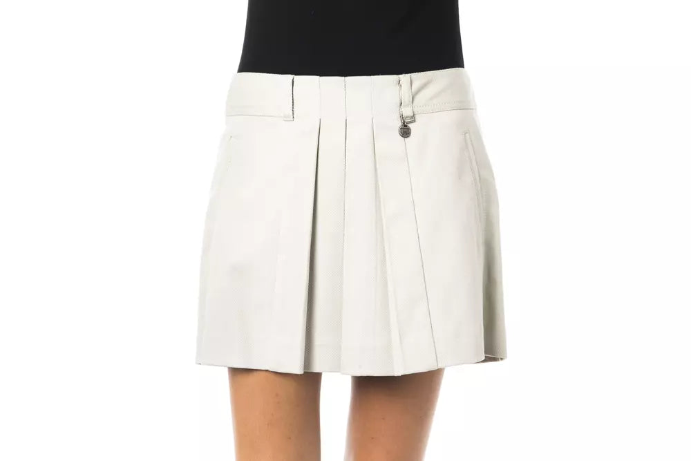 BYBLOS Gray Cotton Women Skirt $572.00 BYBLOS Luzworld