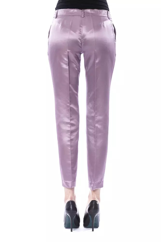 BYBLOS Purple Cotton Women's Pant $513.00 BYBLOS Luzworld