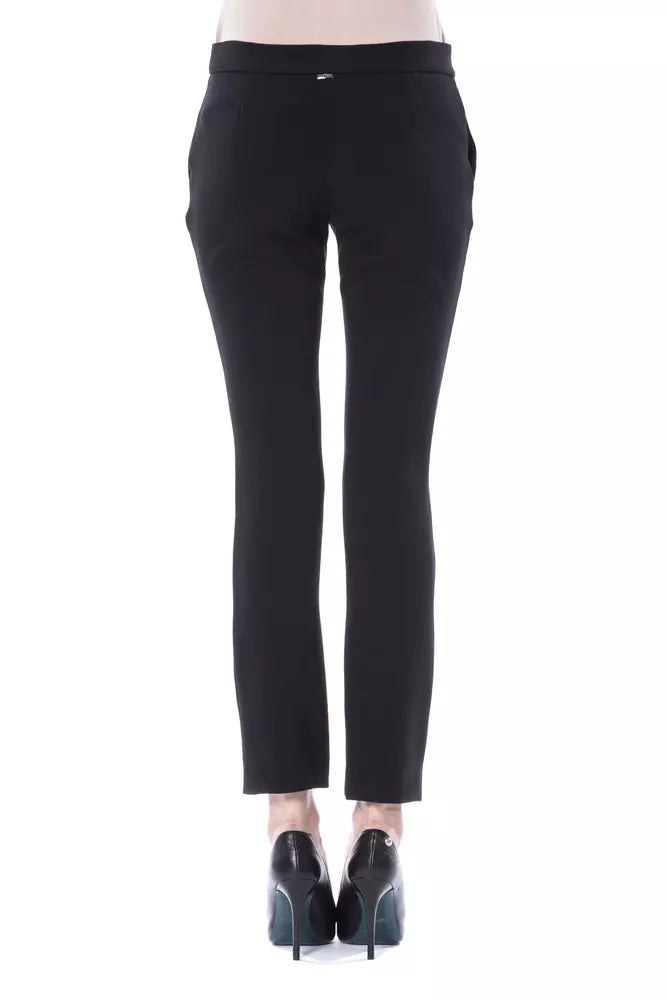BYBLOS Black Polyester Women Pants $589.00 BYBLOS Luzworld