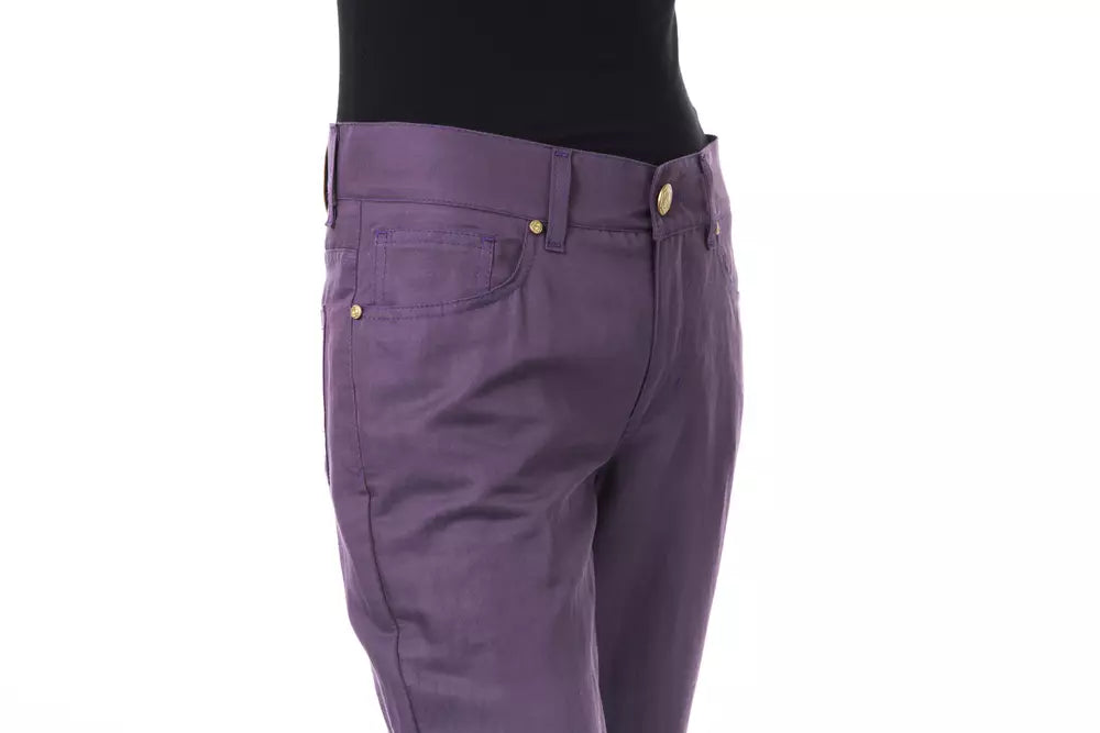 BYBLOS Purple Cotton Women's Pants $610.00 BYBLOS Luzworld