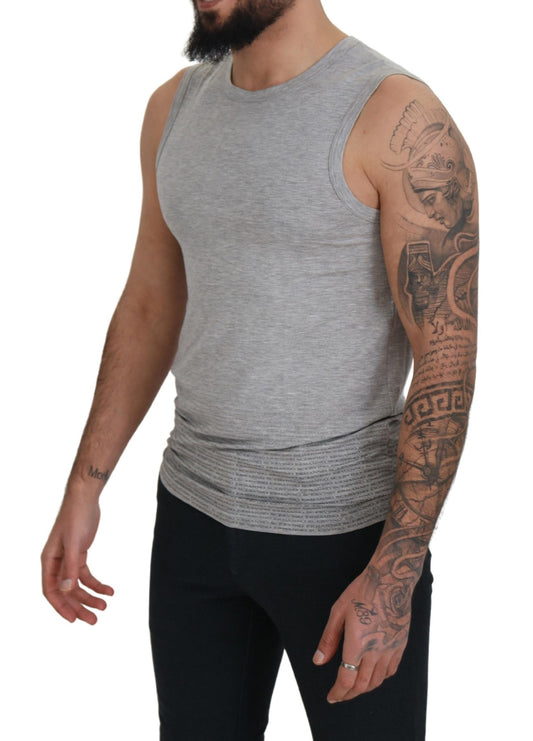Ermanno Scervino Grey Sleeveless Men Pullover T-shirt $219.00 Ermanno Scervino Luzworld