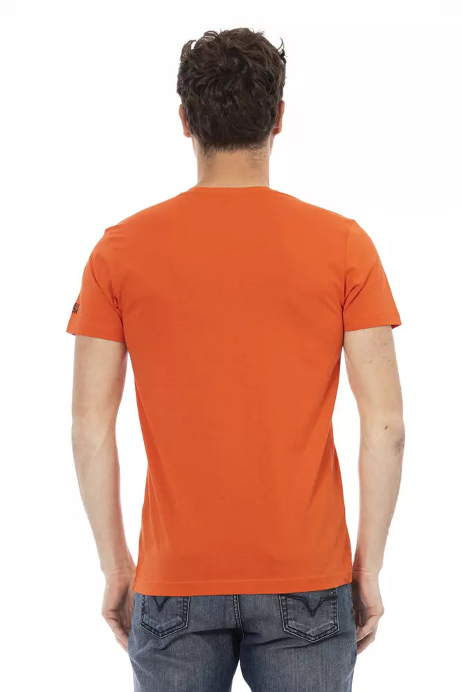 Trussardi Action Red Cotton Men T-Shirt $130.00 Trussardi Action Luzworld
