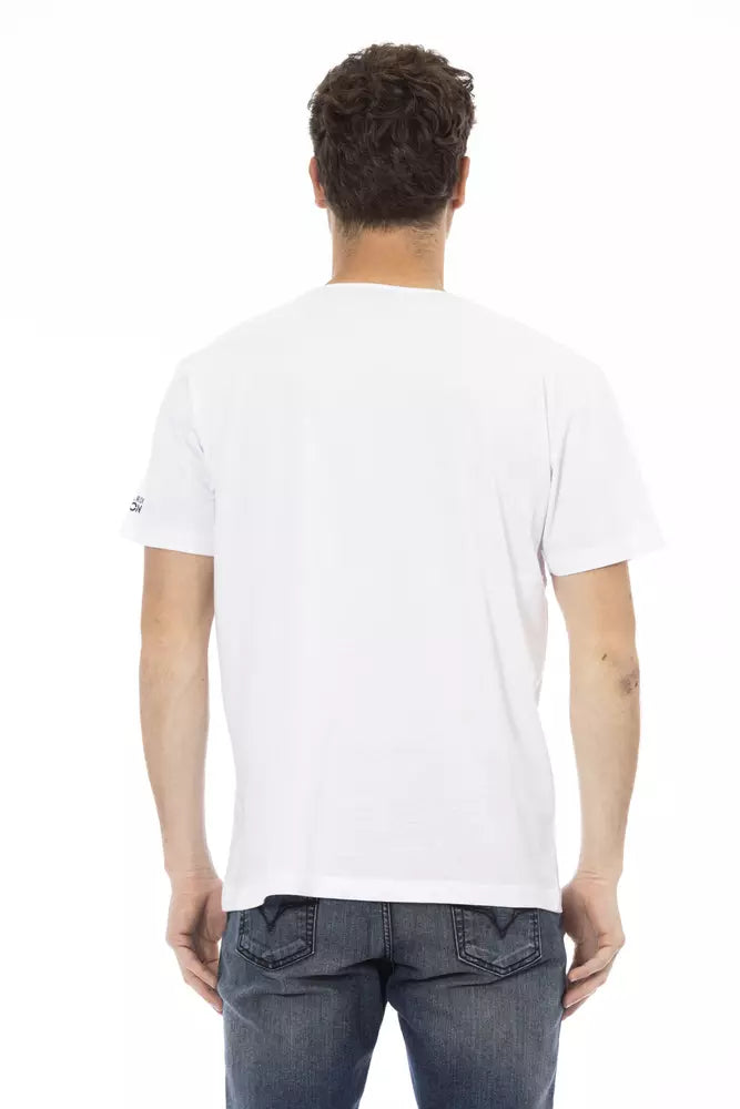 Trussardi Action White Cotton Men's T-Shirt $130.00 Trussardi Action Luzworld
