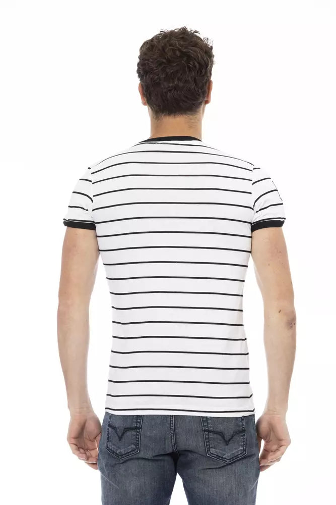 Trussardi Action White Cotton Men T-Shirt $130.00 Trussardi Action Luzworld