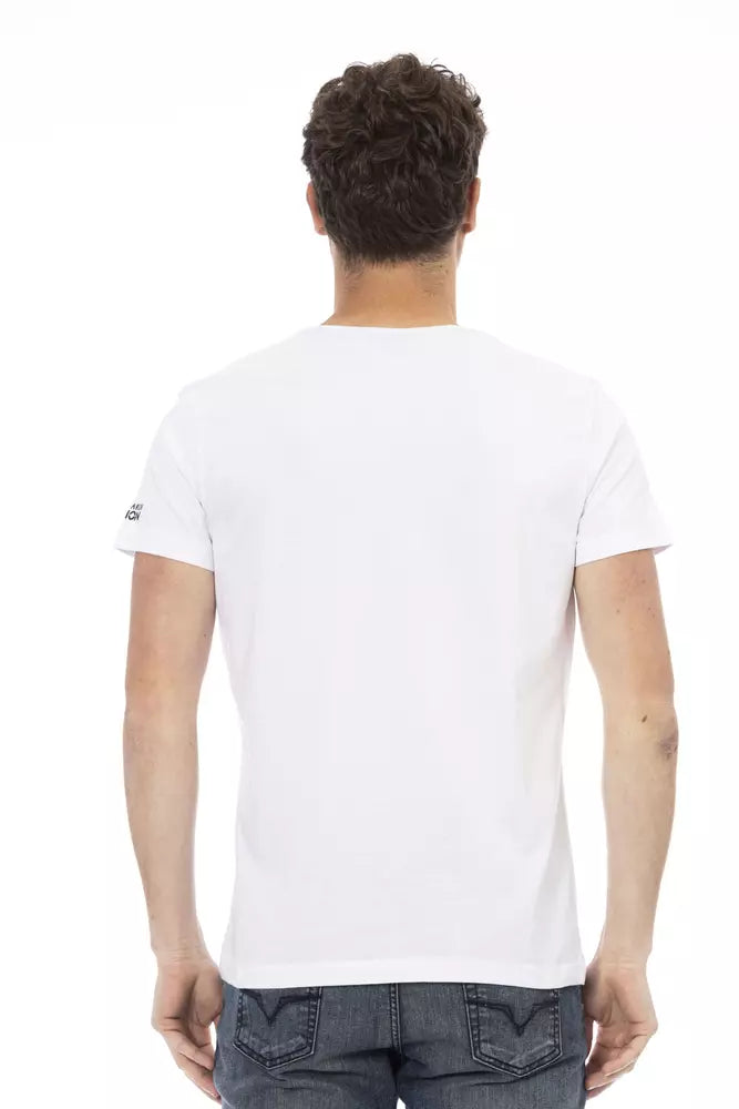 Trussardi Action White Cotton Men's T-Shirt $130.00 Trussardi Action Luzworld