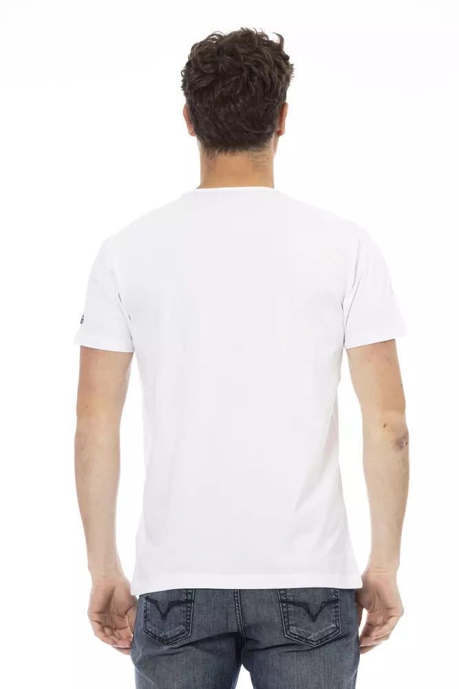 Trussardi Action White Cotton Men T-Shirt $130.00 Trussardi Action Luzworld