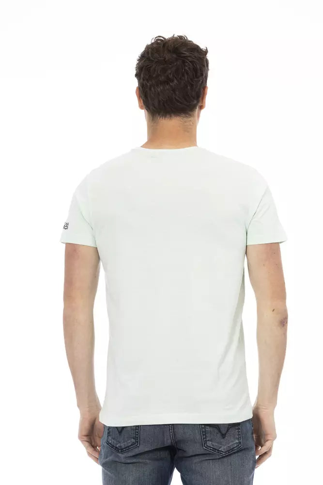 Trussardi Action Light Blue Cotton Men T-Shirt $130.00 Trussardi Action Luzworld
