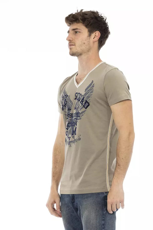 Trussardi Action Green Cotton Men's T-Shirt $130.00 Trussardi Action Luzworld