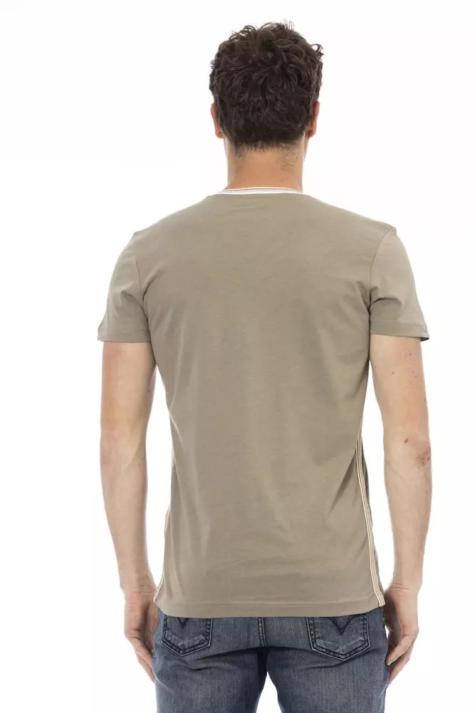 Trussardi Action Green Cotton Men's T-Shirt $130.00 Trussardi Action Luzworld