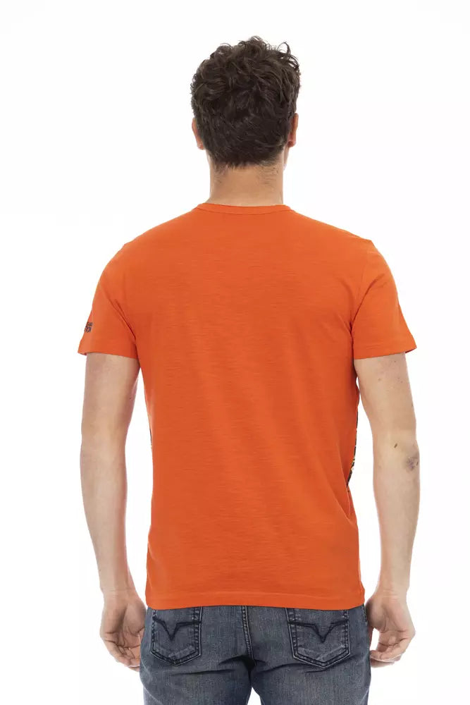 Trussardi Action Orange Cotton Men's T-Shirt $130.00 Trussardi Action Luzworld