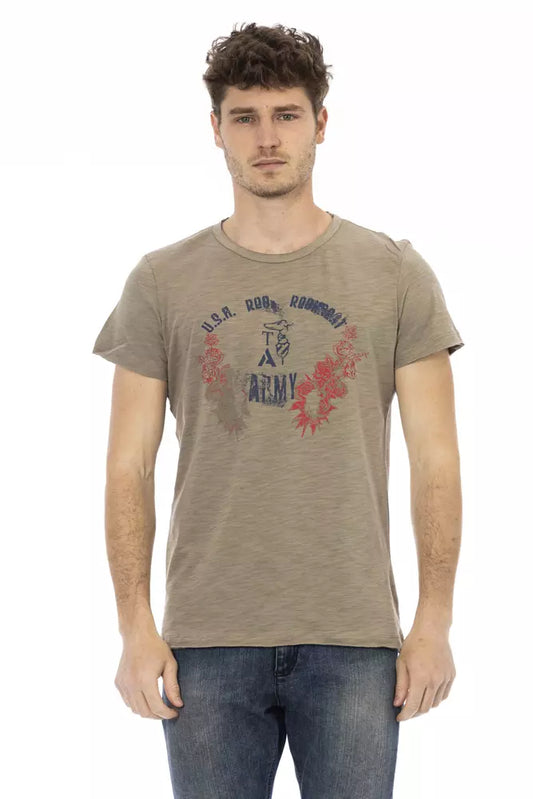 Trussardi Action Green Cotton Men T-Shirt $130.00 Trussardi Action Luzworld