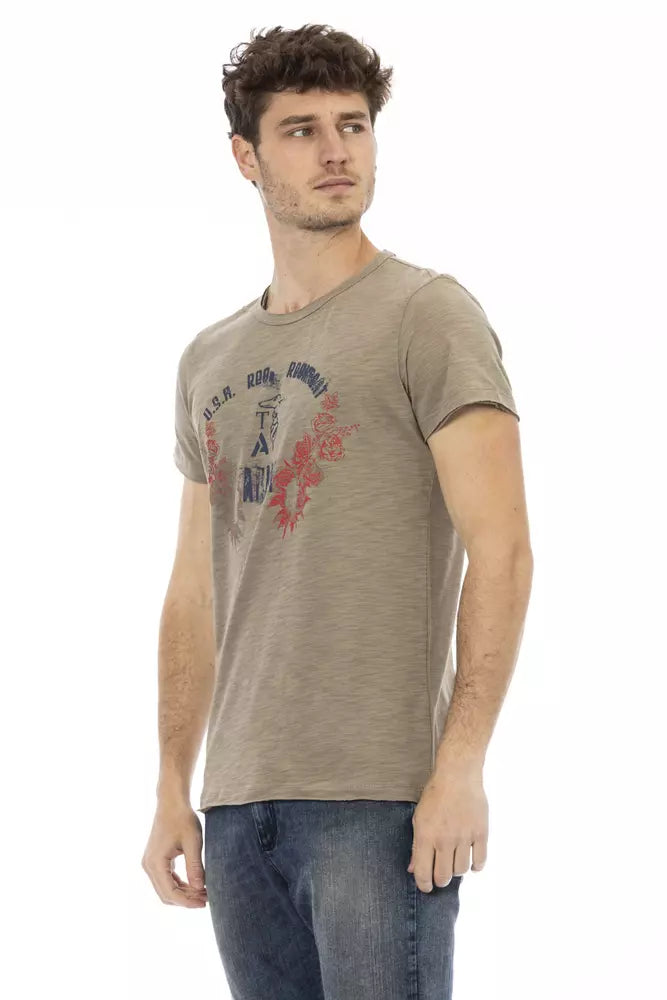 Trussardi Action Green Cotton Men T-Shirt $130.00 Trussardi Action Luzworld