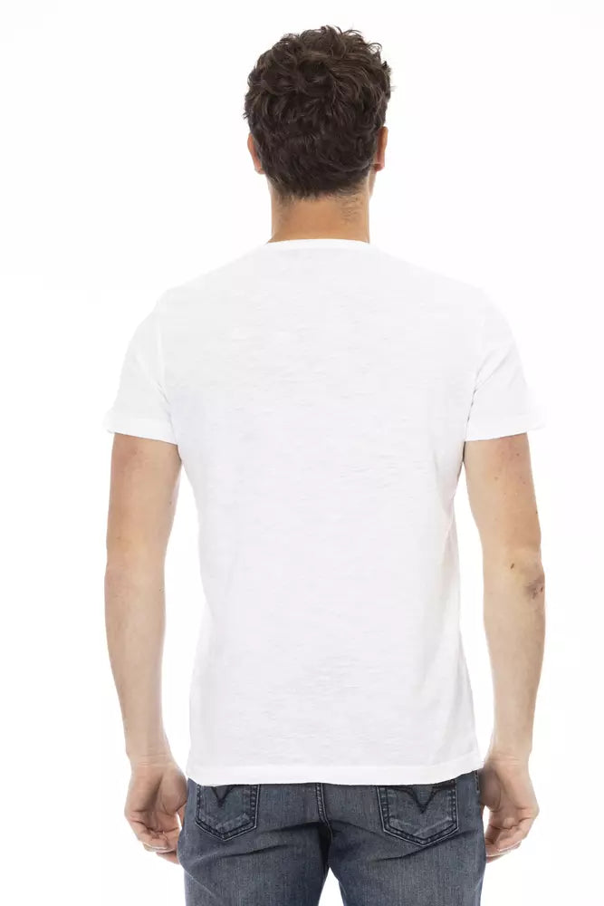 Trussardi Action White Cotton Men's T-Shirt $130.00 Trussardi Action Luzworld