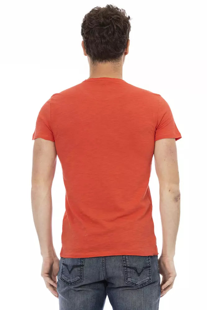 Trussardi Action Red Cotton Men T-Shirt $130.00 Trussardi Action Luzworld