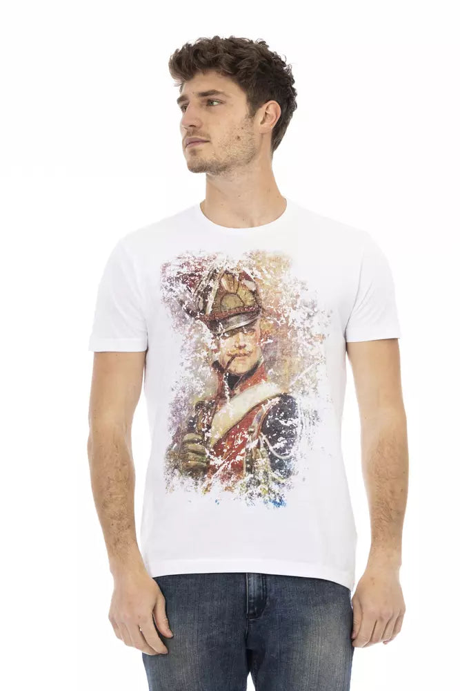 Trussardi Action White Cotton Men's T-Shirt $131.00 Trussardi Action Luzworld