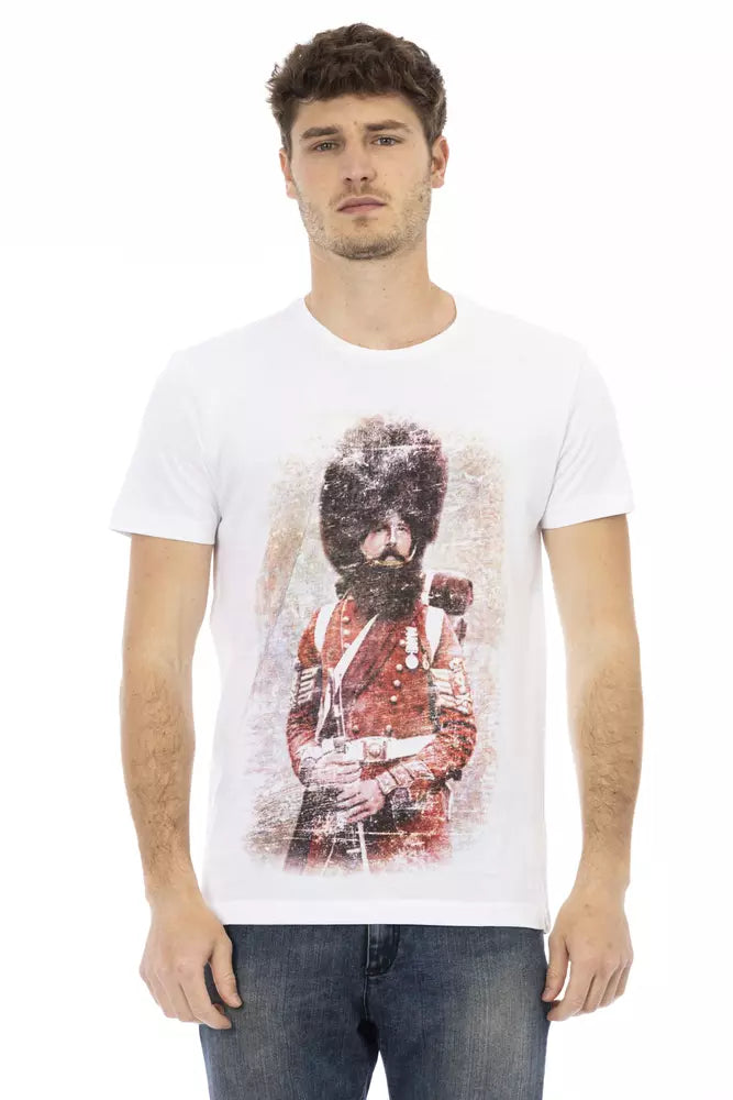 Trussardi Action White Cotton Men T-Shirt $130.00 Trussardi Action Luzworld