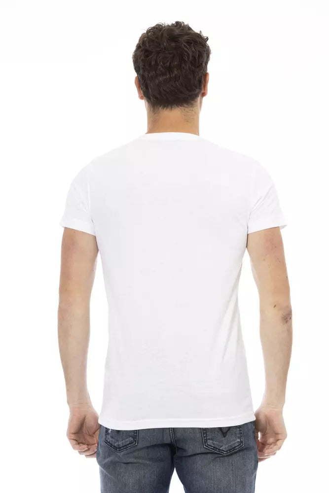Trussardi Action White Cotton Men's T-Shirt $130.00 Trussardi Action Luzworld