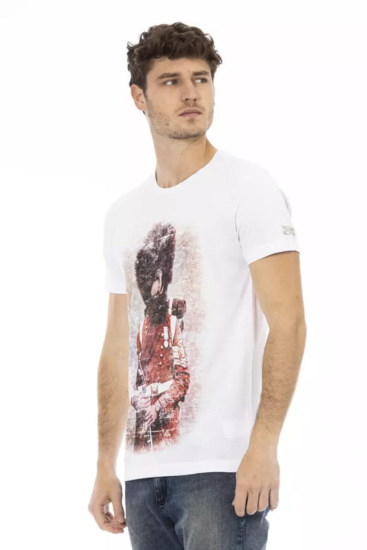Trussardi Action White Cotton Men T-Shirt $130.00 Trussardi Action Luzworld