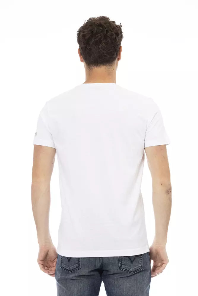 Trussardi Action White Cotton Men T-Shirt $130.00 Trussardi Action Luzworld